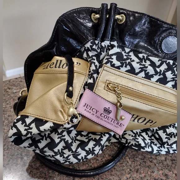 Juicy Couture Leather Black Shoulder Bag
